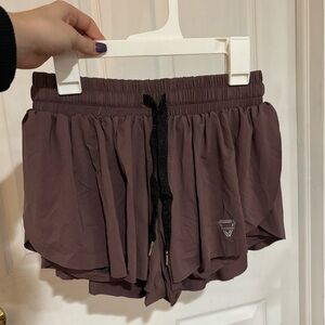 Purple flowy shorts